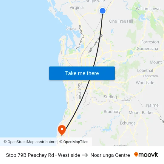 Stop 79B Peachey Rd - West side to Noarlunga Centre map