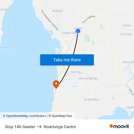 Stop 146 Gawler to Noarlunga Centre map
