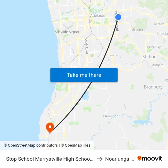 Stop School Marryatville High School Kensington Rd to Noarlunga Centre map