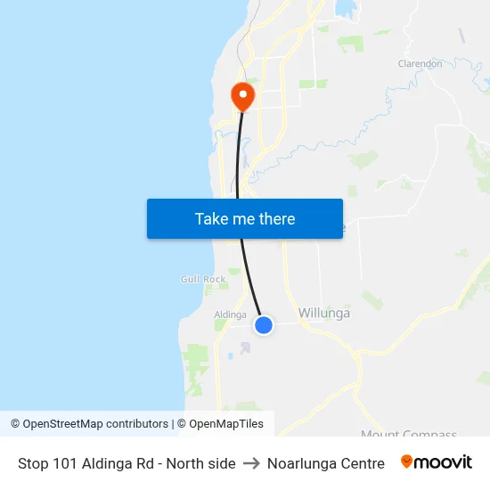 Stop 101 Aldinga Rd - North side to Noarlunga Centre map