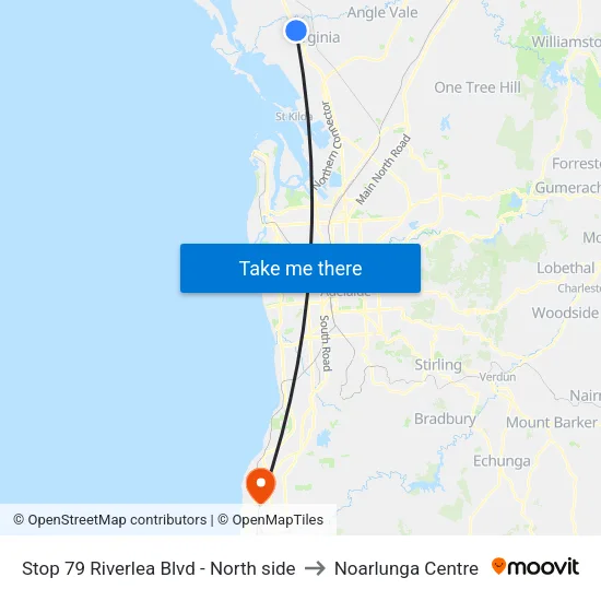 Stop 79 Riverlea Blvd - North side to Noarlunga Centre map