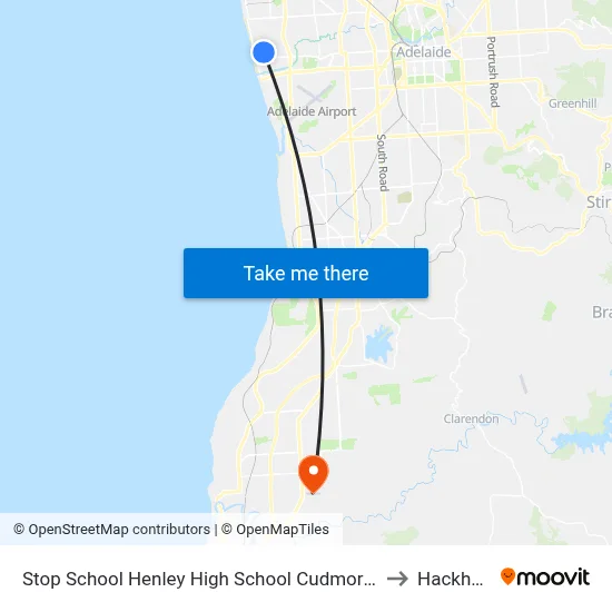 Stop School Henley High School Cudmore Tce to Hackham map