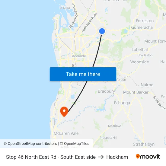 Stop 46 North East Rd - South East side to Hackham map