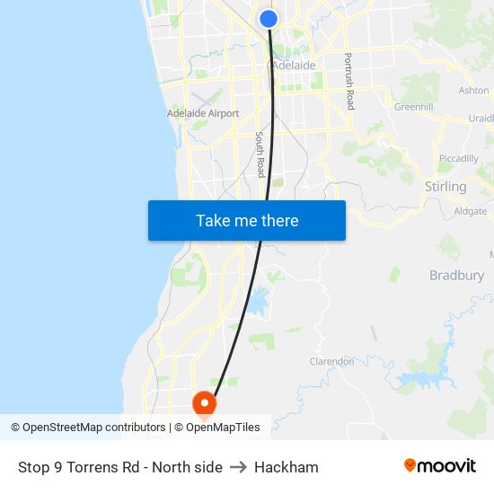 Stop 9 Torrens Rd - North side to Hackham map