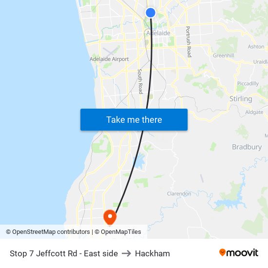 Stop 7 Jeffcott Rd - East side to Hackham map