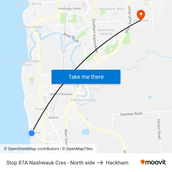 Stop 87A Nashwauk Cres - North side to Hackham map