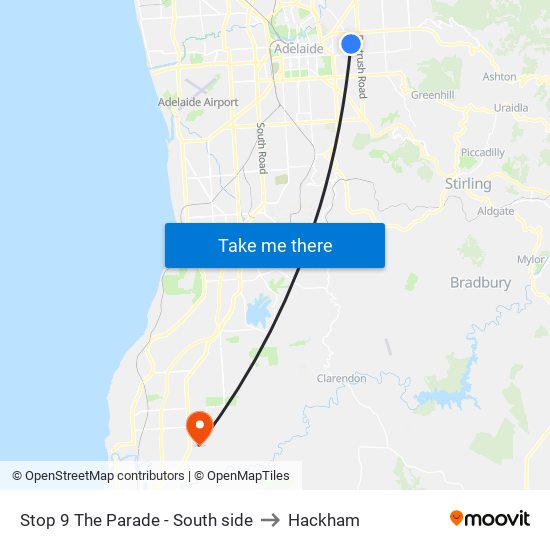 Stop 9 The Parade - South side to Hackham map