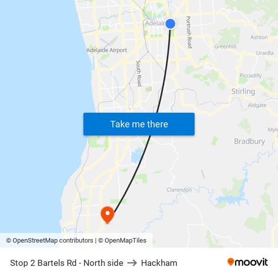 Stop 2 Bartels Rd - North side to Hackham map