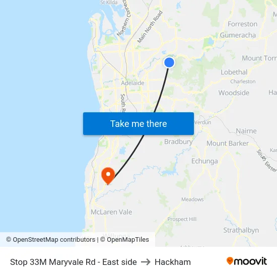 Stop 33M Maryvale Rd - East side to Hackham map