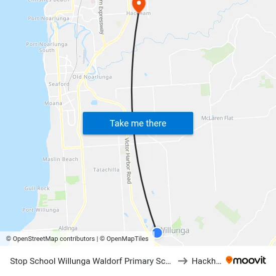 Stop School Willunga Waldorf Primary School Jay Dr to Hackham map