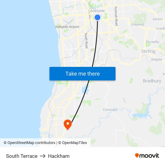 South Terrace to Hackham map