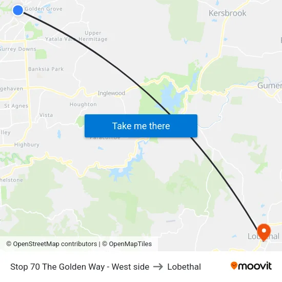 Stop 70 The Golden Way - West side to Lobethal map