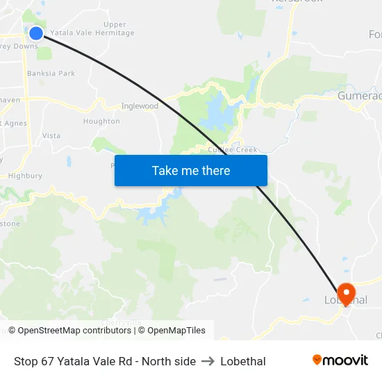 Stop 67 Yatala Vale Rd - North side to Lobethal map