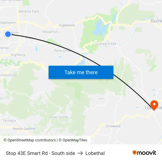 Stop 43E Smart Rd - South side to Lobethal map
