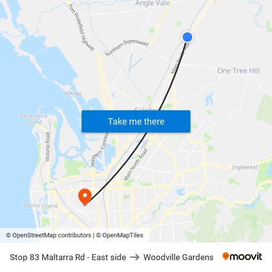 Stop 83 Maltarra Rd - East side to Woodville Gardens map