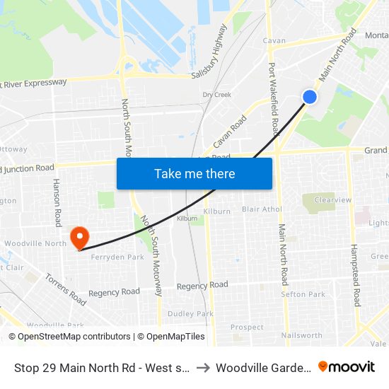 Stop 29 Main North Rd - West side to Woodville Gardens map