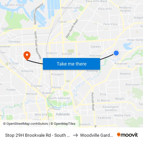 Stop 29H Brookvale Rd - South side to Woodville Gardens map