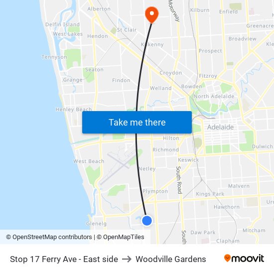 Stop 17 Ferry Ave - East side to Woodville Gardens map