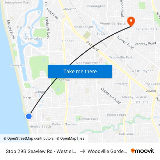 Stop 29B Seaview Rd - West side to Woodville Gardens map