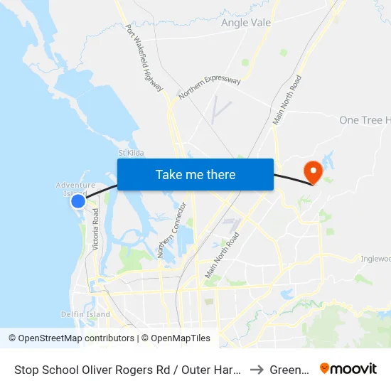 Stop School Oliver Rogers Rd / Outer Harbor Railway to Greenwith map