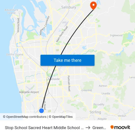 Stop School Sacred Heart Middle School Percy Av to Greenwith map