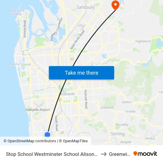 Stop School Westminster School Alison Av to Greenwith map