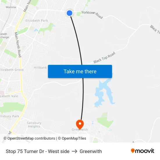 Stop 75 Turner Dr - West side to Greenwith map