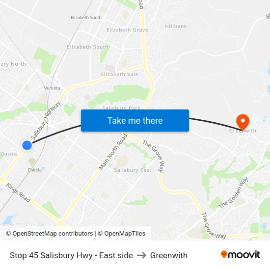 Stop 45 Salisbury Hwy - East side to Greenwith map