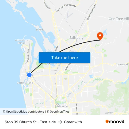 Stop 39 Church St - East side to Greenwith map