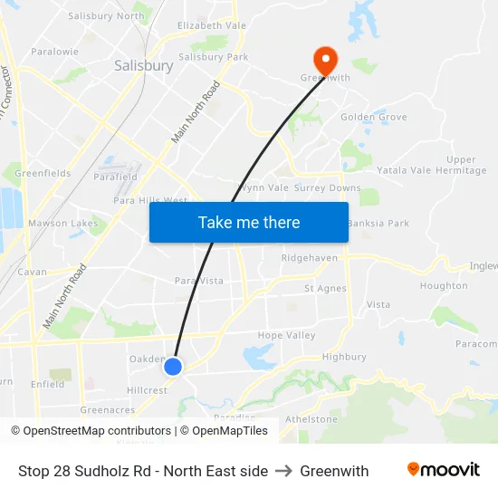 Stop 28 Sudholz Rd - North East side to Greenwith map