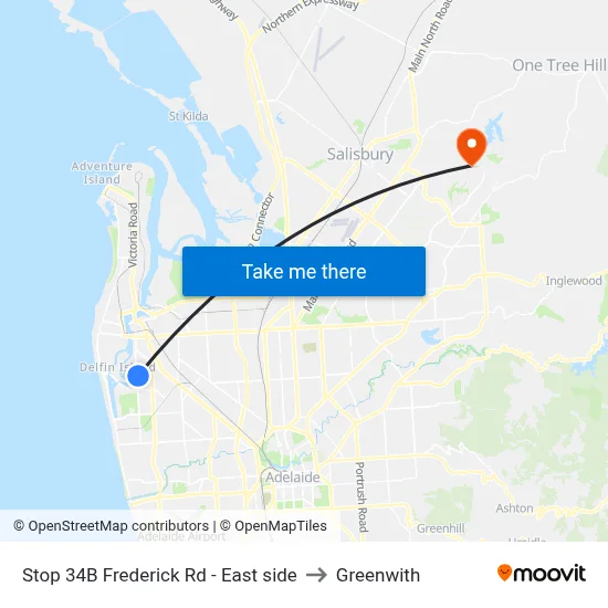 Stop 34B Frederick Rd - East side to Greenwith map