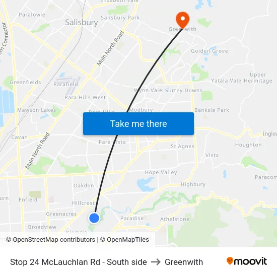 Stop 24 McLauchlan Rd - South side to Greenwith map