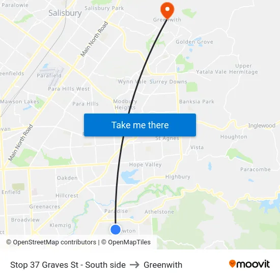 Stop 37 Graves St - South side to Greenwith map