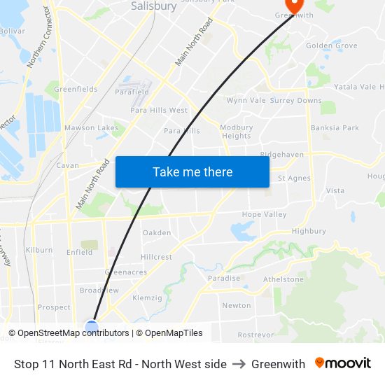 Stop 11 North East Rd - North West side to Greenwith map