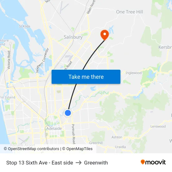 Stop 13 Sixth Ave - East side to Greenwith map
