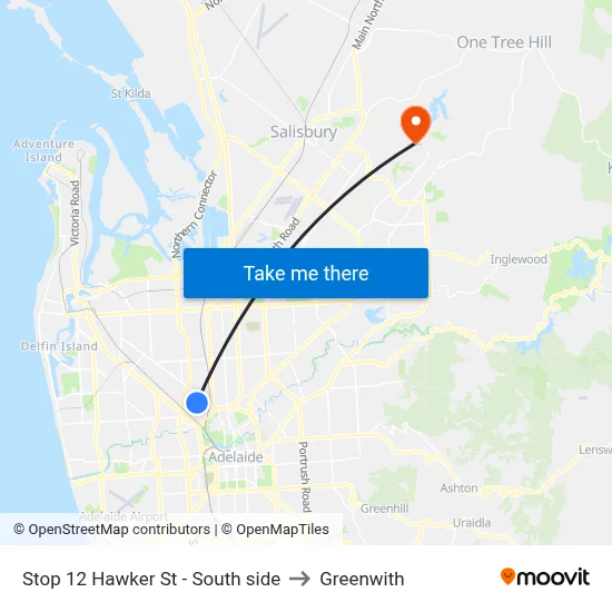 Stop 12 Hawker St - South side to Greenwith map
