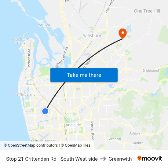 Stop 21 Crittenden Rd - South West side to Greenwith map