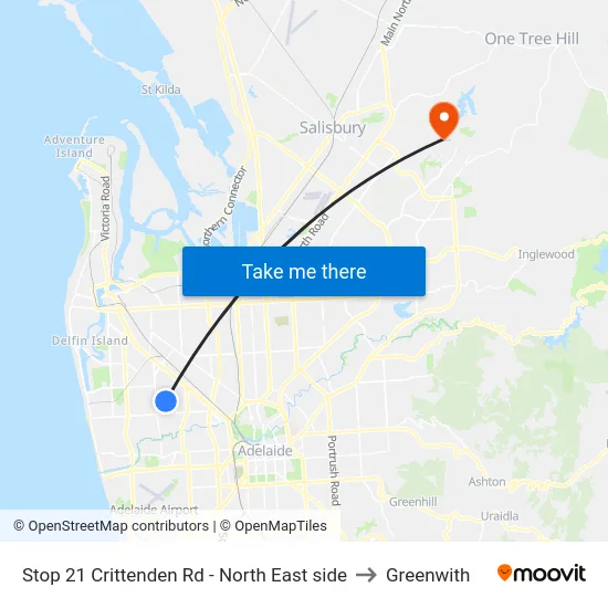 Stop 21 Crittenden Rd - North East side to Greenwith map