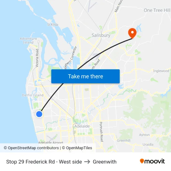 Stop 29 Frederick Rd - West side to Greenwith map