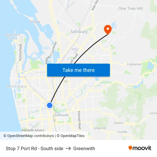 Stop 7 Port Rd - South side to Greenwith map