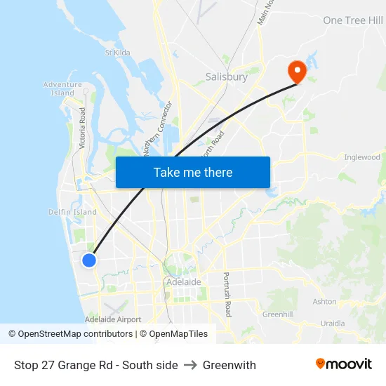 Stop 27 Grange Rd - South side to Greenwith map