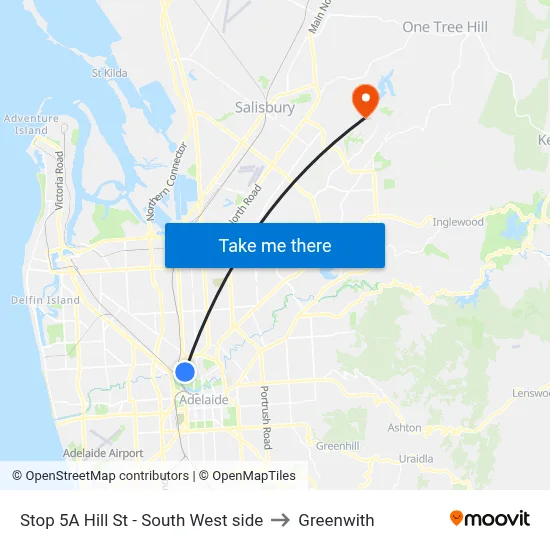 Stop 5A Hill St - South West side to Greenwith map