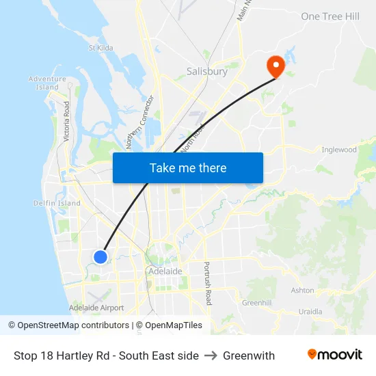 Stop 18 Hartley Rd - South East side to Greenwith map