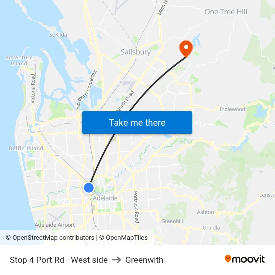 Stop 4 Port Rd - West side to Greenwith map