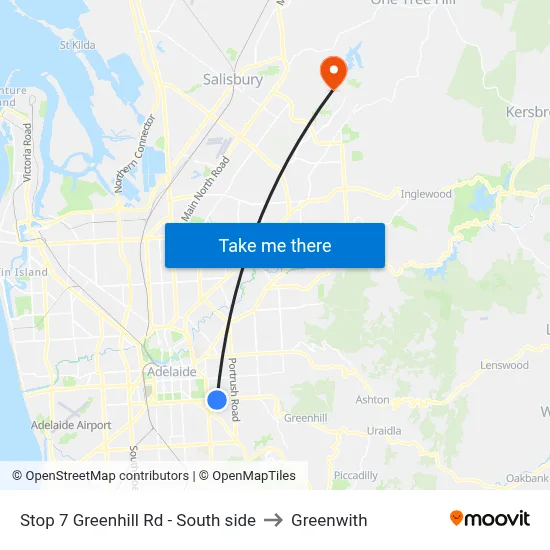 Stop 7 Greenhill Rd - South side to Greenwith map