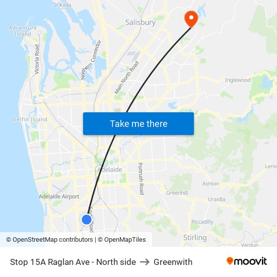 Stop 15A Raglan Ave - North side to Greenwith map