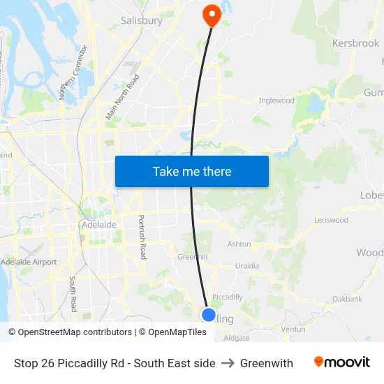 Stop 26 Piccadilly Rd - South East side to Greenwith map