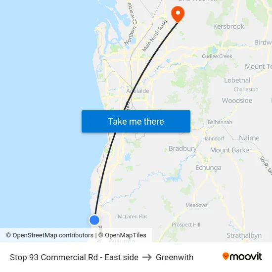 Stop 93 Commercial Rd - East side to Greenwith map
