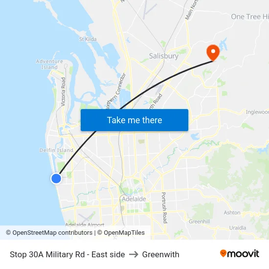 Stop 30A Military Rd - East side to Greenwith map