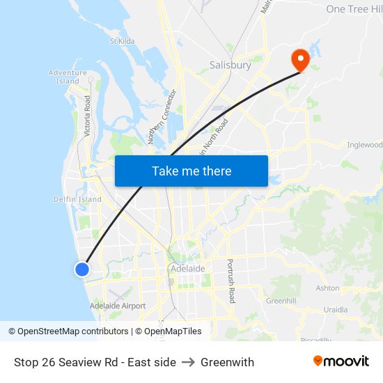 Stop 26 Seaview Rd - East side to Greenwith map